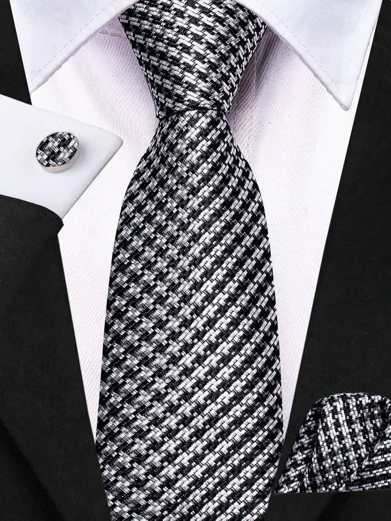 Dubulle Ties for Boys Self Tie Silk Paisely Striped Kids Necktie and Pocket Square Set for Age 8-11 - Image 4